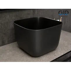 Накладная черная матовая раковина для ванной Gid N9301bg