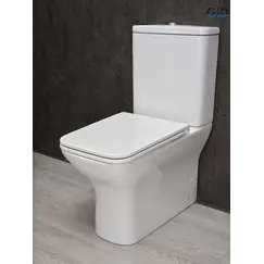 Напольный унитаз белый безободковый микролифт дюропласт Gid Tn2125