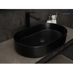 Накладная черная матовая раковина для ванной Gid Bm1479