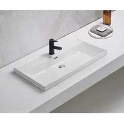 Встраиваемая сверху белая раковина для ванной Gid 5580s