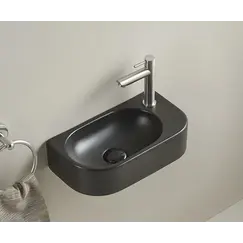 Подвесная черная матовая раковина для ванной  Gid Bm9274L/R