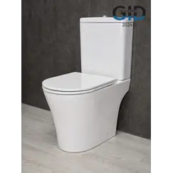 Напольный унитаз белый безободковый микролифт дюропласт Gid Tn2124