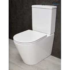 Напольный унитаз белый безободковый микролифт дюропласт Gid Tn2189 (+GEBERIT)
