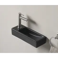 Подвесная черная матовая раковина для ванной  Gid Bm9271L/R