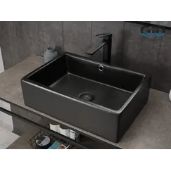 Накладная черная раковина для ванной Gid N9129bg