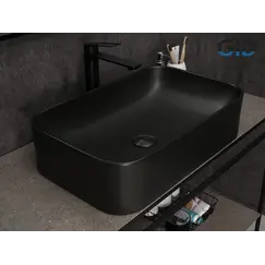 Накладная черная матовая раковина для ванной Gid Bm9599