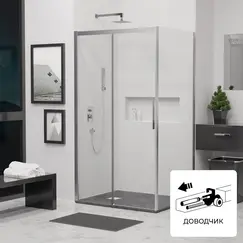 Душевой уголок RGW LE-41 (LE-12 + Z-050-2) прозрачное/хром