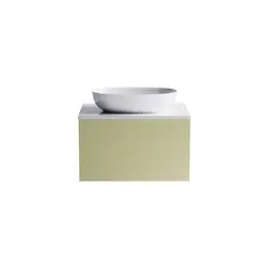 Тумба подвесная с раковиной на столешнице Astra-Form М-40 с 1 ящ. бежевый матовый