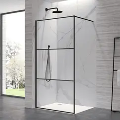 Душевая перегородка RGW WA-09B ребристое/черный