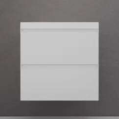 Тумба подвесная "Манхэттен 100/80/70/60" ЭМАЛЬ с  раковиной  ASTI , 2 ящика ,PLUS , белый матовый