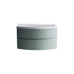 Тумба подвесная с раковиной Astra-Form Венеция 2.0 с 2 ящиками  зеленый матовый