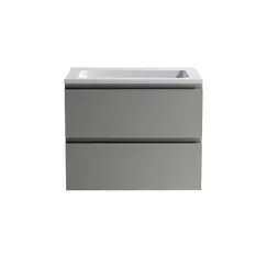 Тумба подвесная с раковиной  Astra-Form Альфа 70/90 с 2 ящиками серо-бежевый матовый