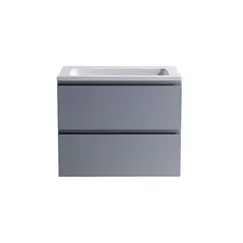 Тумба подвесная с раковиной Astra-Form Альфа 70/90 с 2 ящиками  серо-голубой матовый