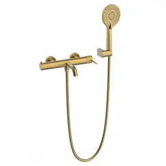 Смеситель для ванны с душем AVS Pulse брашированное золото