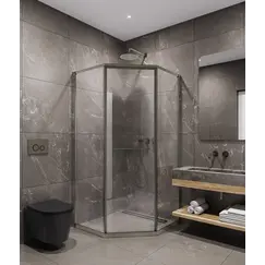 Timo Душевой угол TTSS-100/13C-8L/R , раздвиж ,проф никель, стекло проз 8 мм