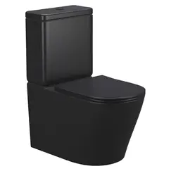 Унитаз-компакт AVS Кристалл безободковый, черный матовый