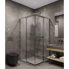 Timo Душевой угол TKSS-90-100/13C-8, раздвиж , проф никель, стекло проз 8 мм