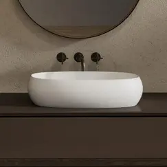 Раковина накладная ABBER Stein AS2632 белая матовая