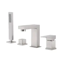 Смеситель ABBER Daheim AF8213SP на борт ванны, сатин