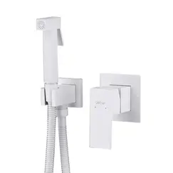 Смеситель ABBER Daheim AF8225W с гигиеническим душем, белый матовый