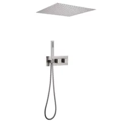Душевая система ABBER Daheim AF8255SP скрытого монтажа без излива, термостат, сатин
