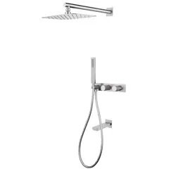 Душевая система ABBER Rund AF8717SP скрытого монтажа с изливом, сатин