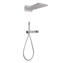 Душевая система ABBER Rund AF8752SP скрытого монтажа без излива, термостат, сатин