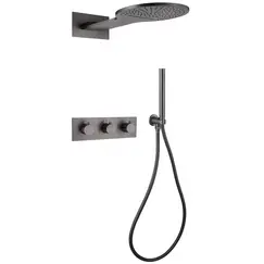 Душевая система ABBER Wasser Kreis AF8151NG скрытого монтажа без излива, термостат, никель