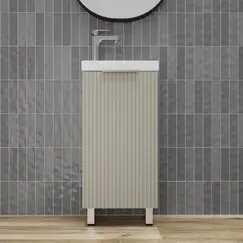 Тумба напольная/унив  "СОЛО" с раковиной  (Como 40) Санд серая галька