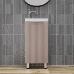 Тумба напольная/унив "СОЛО" с раковиной  (Como 40) Санд Пудровый