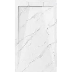 Поддон из искусственного камня ESBANO ESP-LM128CB мрамор белый  120х80