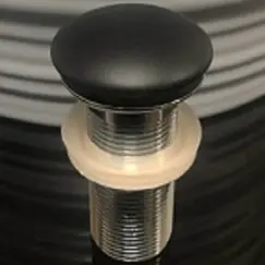 Донный клапан для раковины CeramaLux RD026 керамический черный матовый с переливом