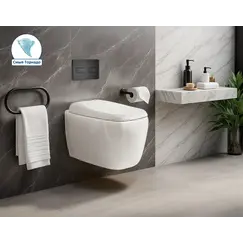 Унитаз Ceruttispa CT10613  ROMINA Aria Tornado подвесной безободковый со смывом торнадо