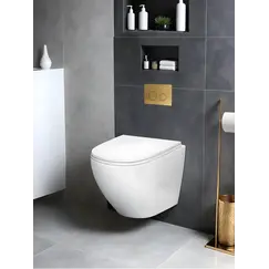 Унитаз  Ceruttispa CT9529  SELLA Aria Tornado подвесной безободковый со смывом торнадо