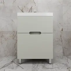 Тумба напольная Style line "Матис " с раковиной ASTI (2 ящика), ОЛИВА, ЭМАЛЬ