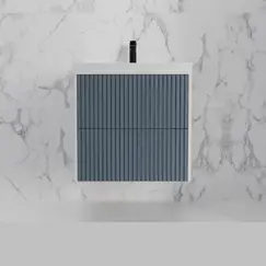 Тумба подвесная "Стокгольм "с раковиной Classic , (2 ящ.) графит софт, PUSH