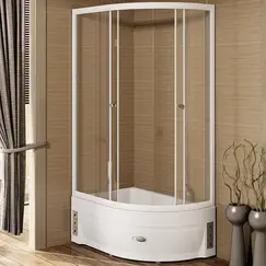 Душевой угол с поддоном Radomir СОУЛ 120х80 левый  прозрачное стекло