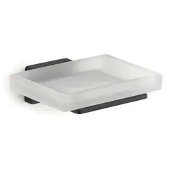 Gedy Atena, настенная стеклянная мыльница, цвет черный матовый