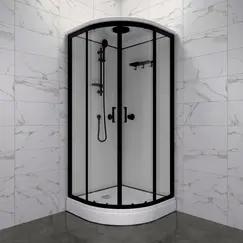 Душевая кабина Triton ПРАЙМ-БЛЭК 90*90 А  стекло прозрачное