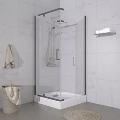 Душевое ограждение  Triton "ТЕРРА-ГРАФИТ" (низкий поддон) 90х90 квадрат