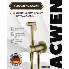 Душ гигиенический ACWEN 82003BG матовое золото