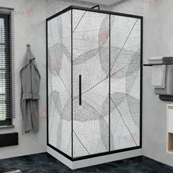 Душевой уголок AvaCan FB+SB матовое с рисунком/черный