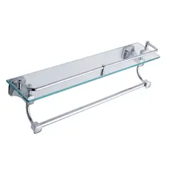 Полка стеклянная с полотенцедежателем Ceramalux DOMINO 95411