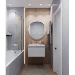 Тумба подвесная 1Marka Aris mini  1ящик, белая аляска/белый глянец