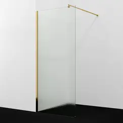 Душевая перегородка WasserKRAFT Rur 30W PG-TXG рифленое/глянц.золото