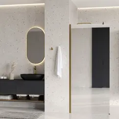 Душевая перегородка WasserKRAFT Rur 30W PG-MR зеркальное/глянц.золото