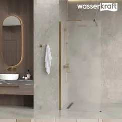 Душевая перегородка WasserKRAFT Rur 30W BG-MG матовое/матовое золото