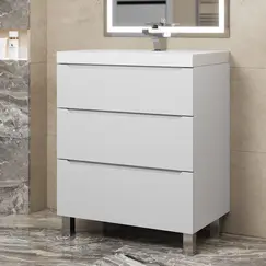 Тумба напольная  Uperwood Tanos белая, 2/3 ящика