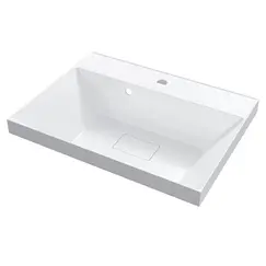 Раковина для ванной Uperwood Classic New, белая глянцевая с накладкой/без для слива