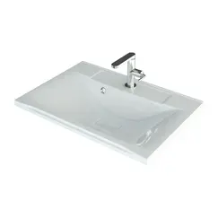 Раковина для ванной Elen ,белая, с декоративной накладкой для слива